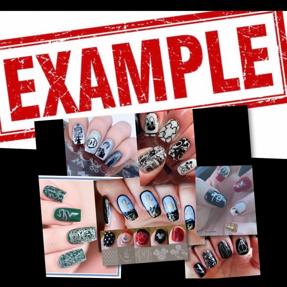$5 STAINLESS STEEL WITH PINK BACKING NAIL STAMPING PLATE. NEW. $5 IF BUNDLED - Picture 10 of 16